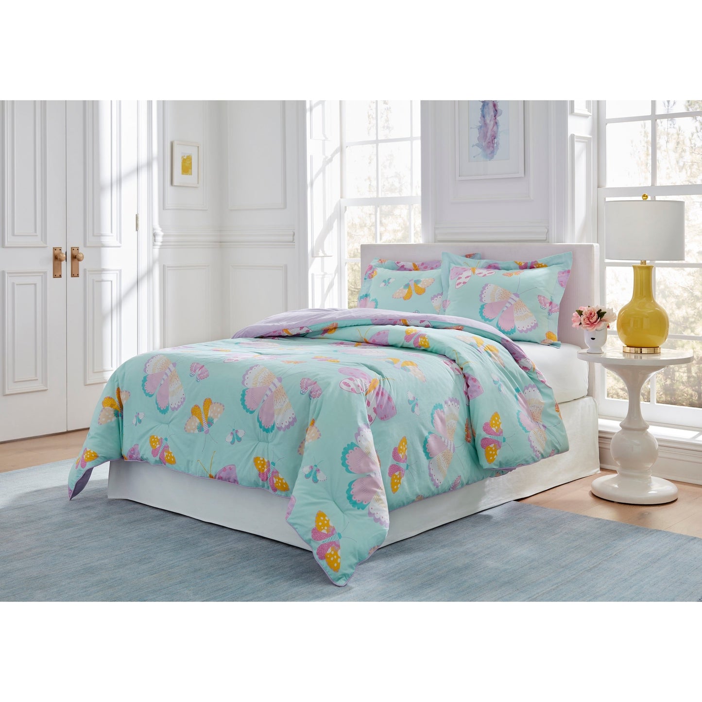 Parure de lit Lullaby Bedding en coton de luxe Motif papillon et fée