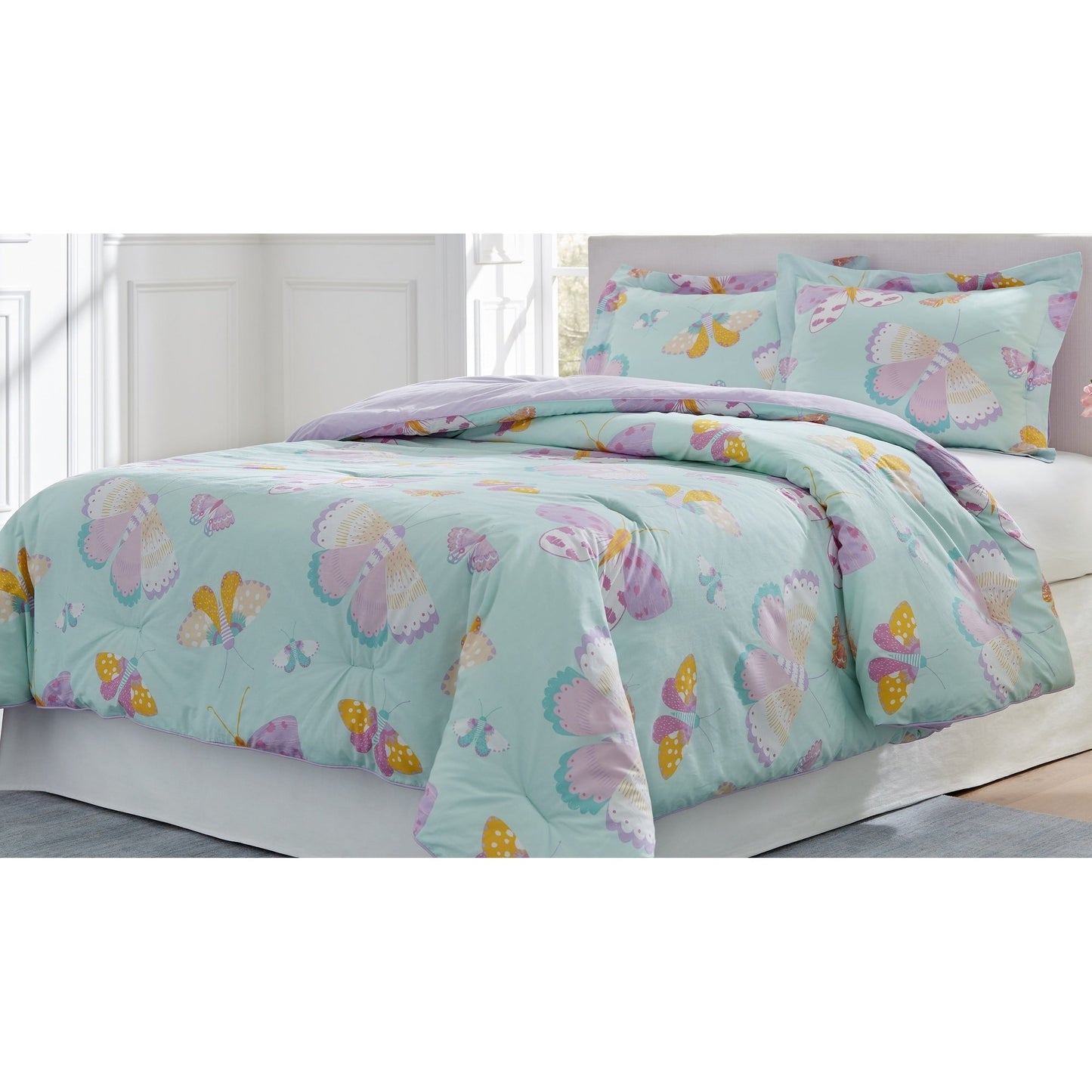 Parure de lit Lullaby Bedding en coton de luxe Motif papillon et fée