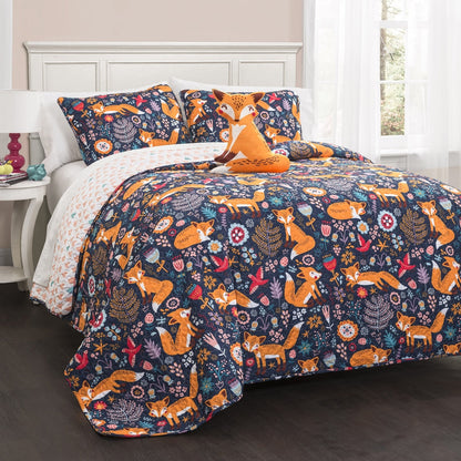 Ensemble de courtepointe 4 pièces Lush Decor Pixie Fox