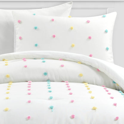 Ensemble de couette touffetée à pois arc-en-ciel Lush Decor