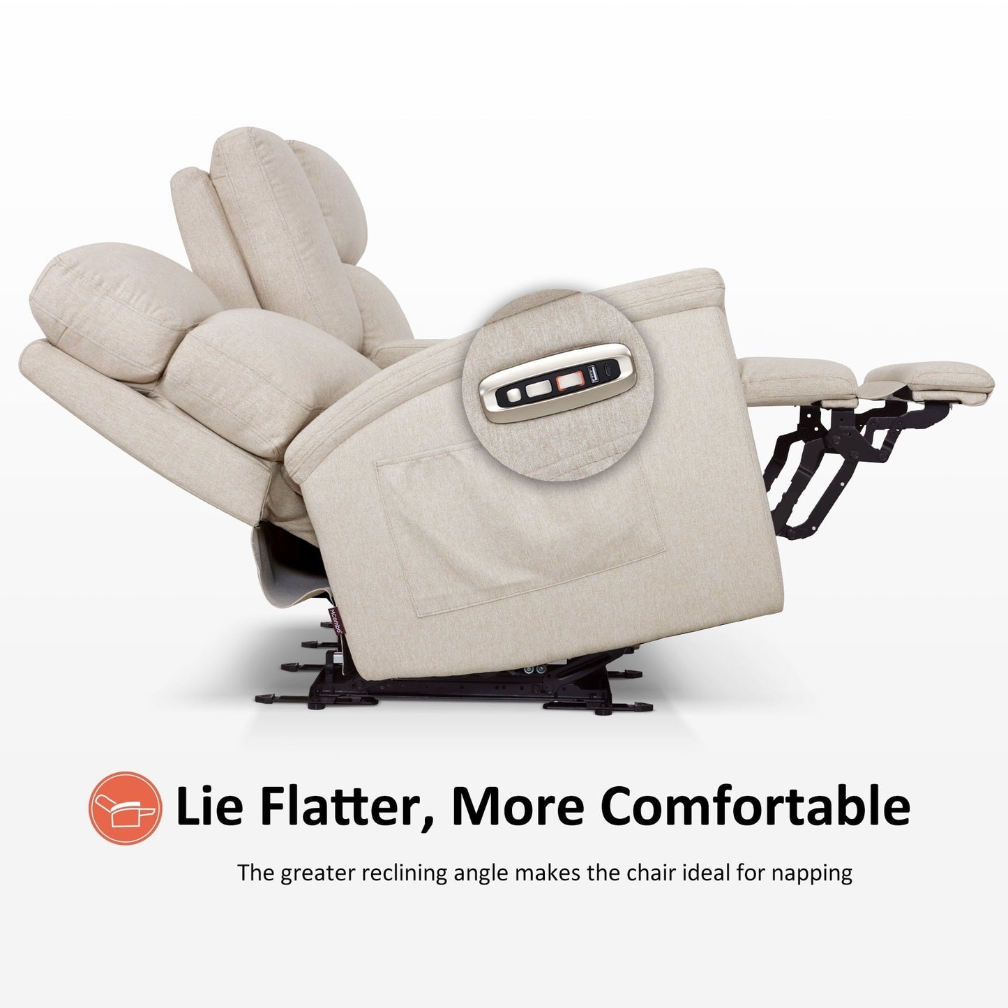 MCombo 60.2 Power Loveseat Recliner Sofa with Massage and Dual Heating, Adjustable Headrest, USB & Type C Port, Fabric