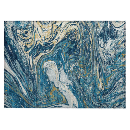 Tapis Chantille abstrait à motifs de coups de pinceau, lavable en machine, pour intérieur et extérieur