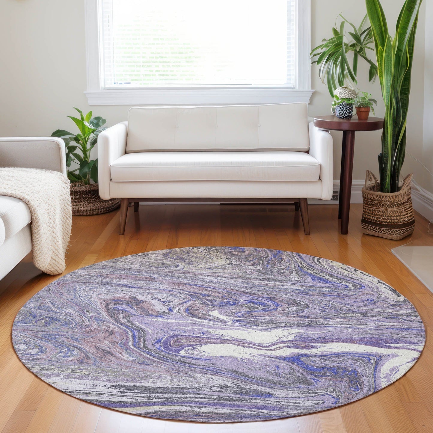 Tapis Chantille abstrait à motifs de coups de pinceau, lavable en machine, pour intérieur et extérieur