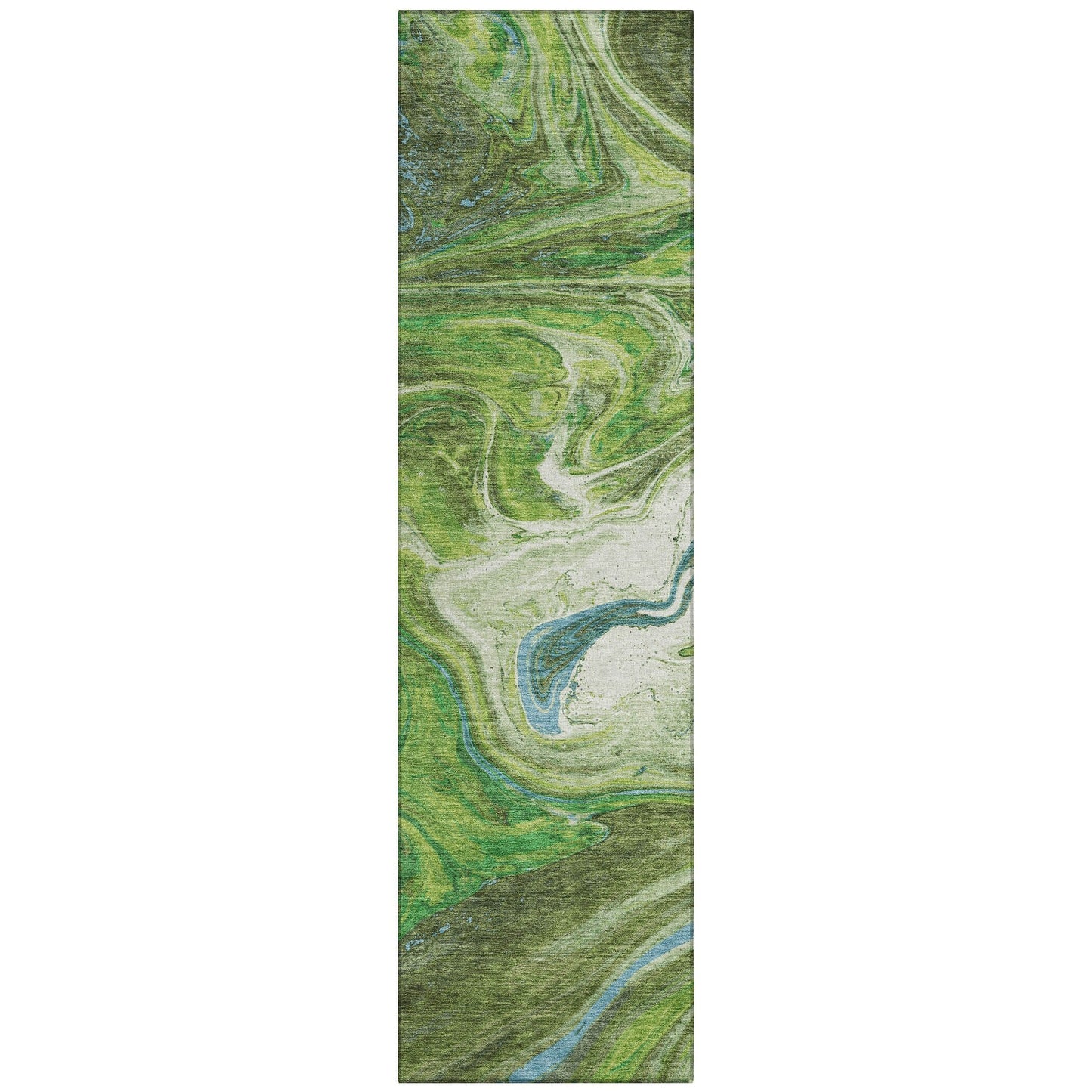 Tapis Chantille abstrait à motifs de coups de pinceau, lavable en machine, pour intérieur et extérieur