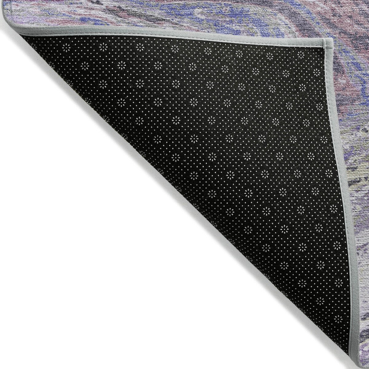 Tapis Chantille abstrait à motifs de coups de pinceau, lavable en machine, pour intérieur et extérieur