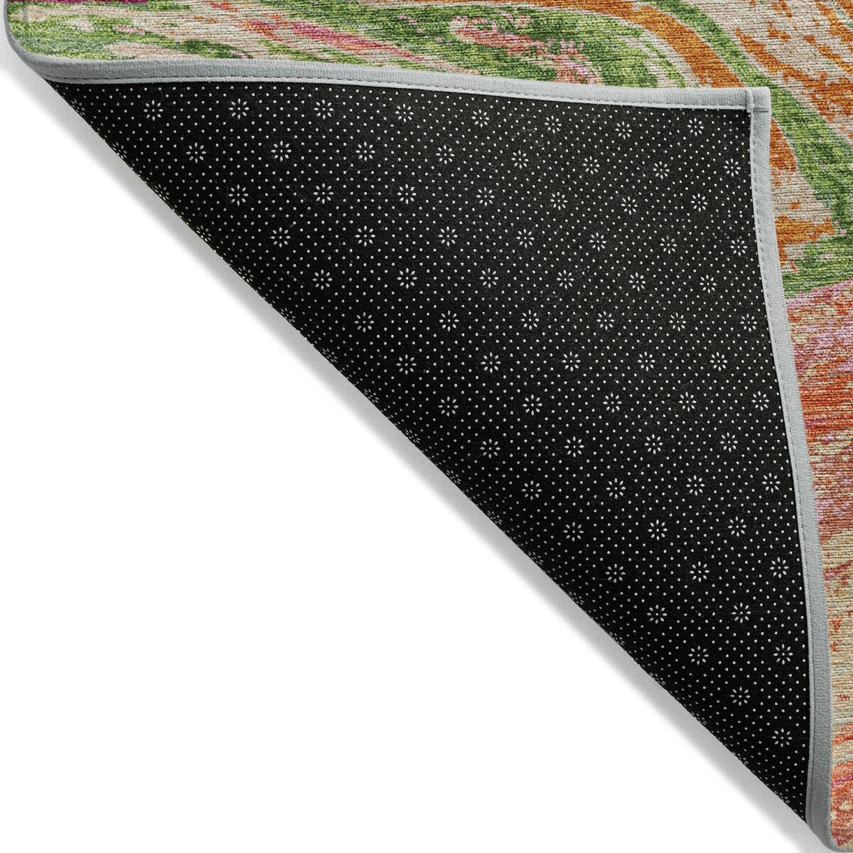 Tapis Chantille abstrait à motifs de coups de pinceau, lavable en machine, pour intérieur et extérieur