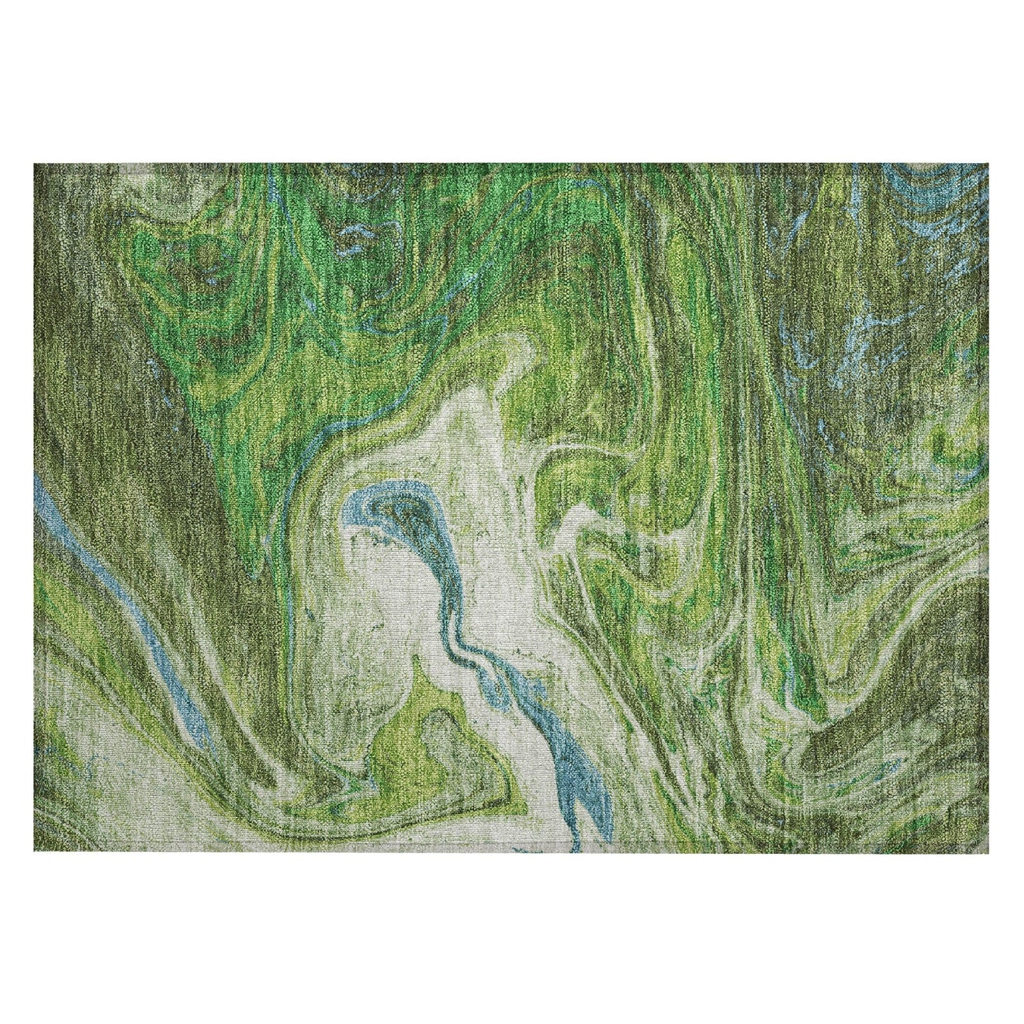 Tapis Chantille abstrait à motifs de coups de pinceau, lavable en machine, pour intérieur et extérieur