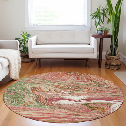Tapis Chantille abstrait à motifs de coups de pinceau, lavable en machine, pour intérieur et extérieur