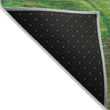 Tapis Chantille abstrait à motifs de coups de pinceau, lavable en machine, pour intérieur et extérieur