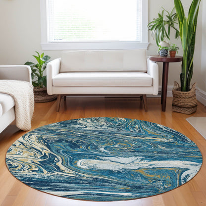 Tapis Chantille abstrait à motifs de coups de pinceau, lavable en machine, pour intérieur et extérieur