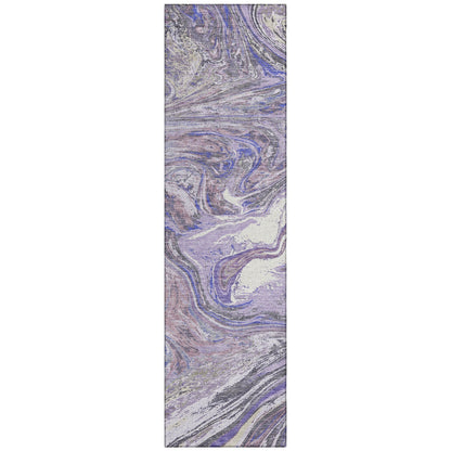Tapis Chantille abstrait à motifs de coups de pinceau, lavable en machine, pour intérieur et extérieur
