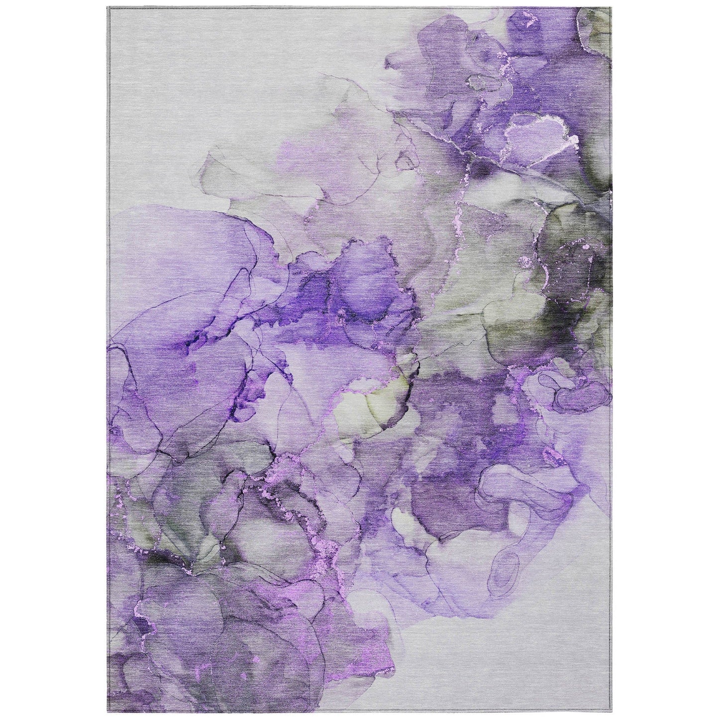 Tapis Chantille abstrait lavable en machine pour intérieur/extérieur