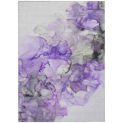 Tapis Chantille abstrait lavable en machine pour intérieur/extérieur