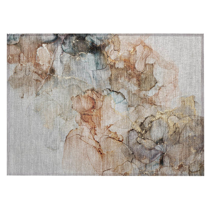 Tapis Chantille abstrait lavable en machine pour intérieur/extérieur