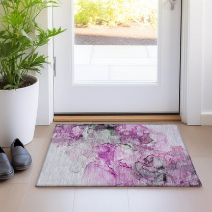 Tapis Chantille abstrait lavable en machine pour intérieur/extérieur