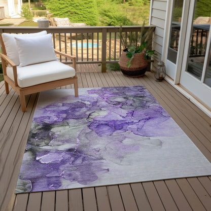 Tapis Chantille abstrait lavable en machine pour intérieur/extérieur