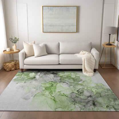 Tapis Chantille abstrait lavable en machine pour intérieur/extérieur