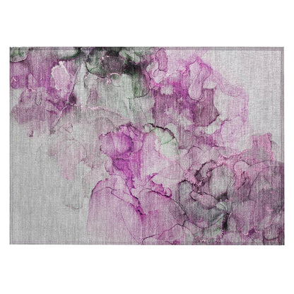 Tapis Chantille abstrait lavable en machine pour intérieur/extérieur