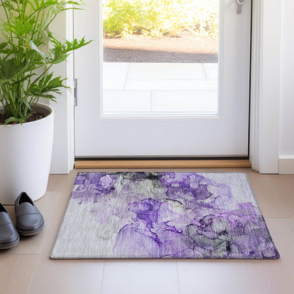 Tapis Chantille abstrait lavable en machine pour intérieur/extérieur