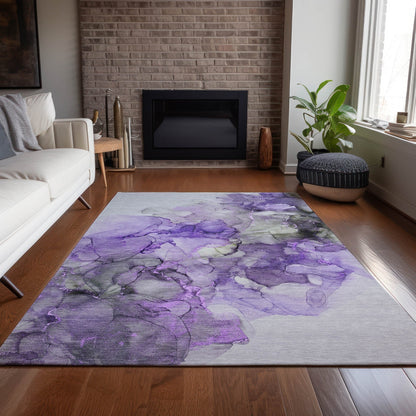 Tapis Chantille abstrait lavable en machine pour intérieur/extérieur