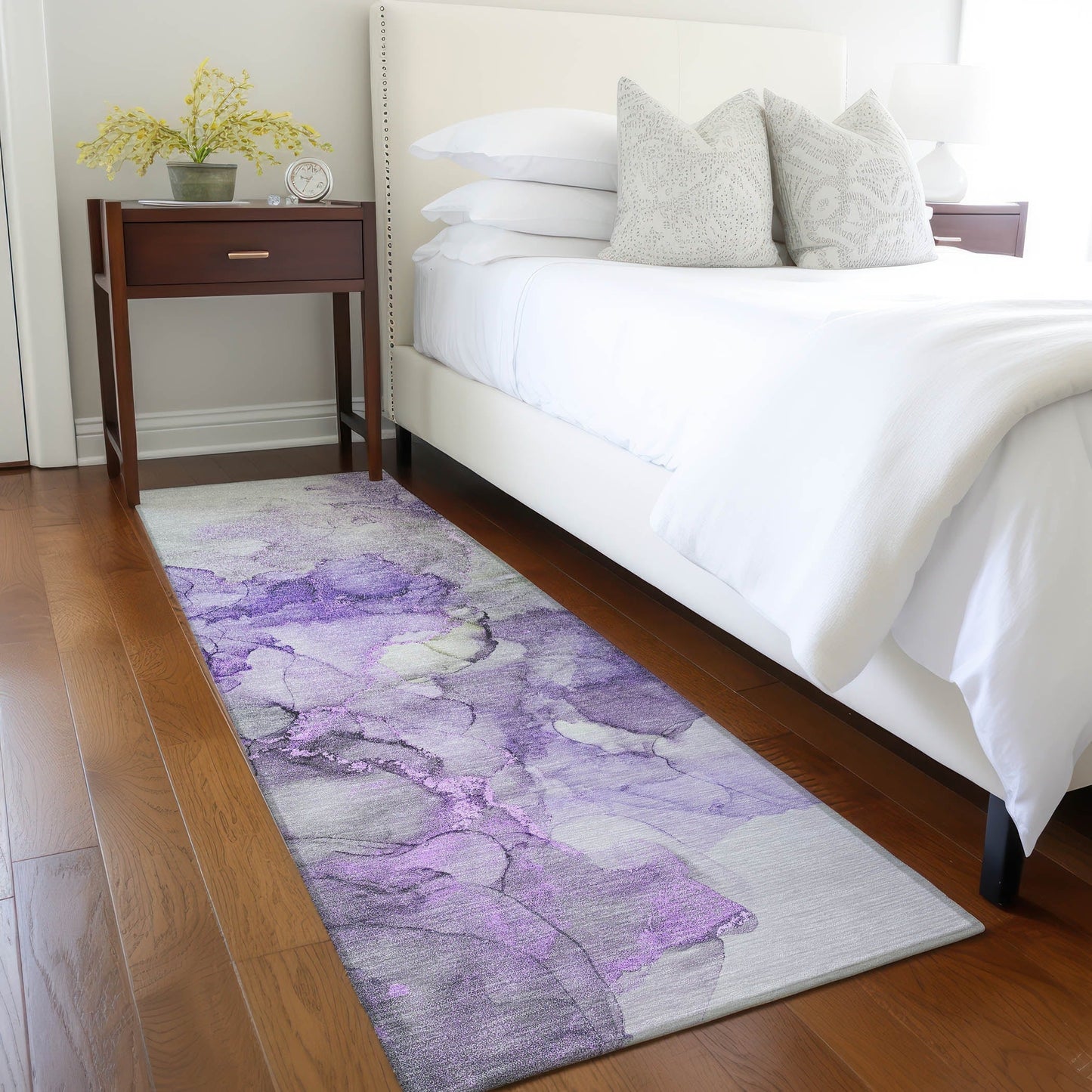 Tapis Chantille abstrait lavable en machine pour intérieur/extérieur