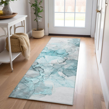 Tapis Chantille abstrait lavable en machine pour intérieur/extérieur