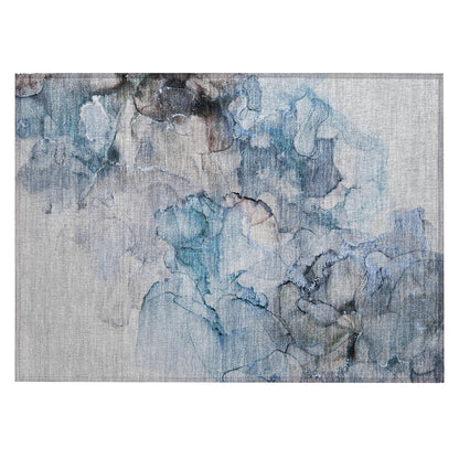 Tapis Chantille abstrait lavable en machine pour intérieur/extérieur