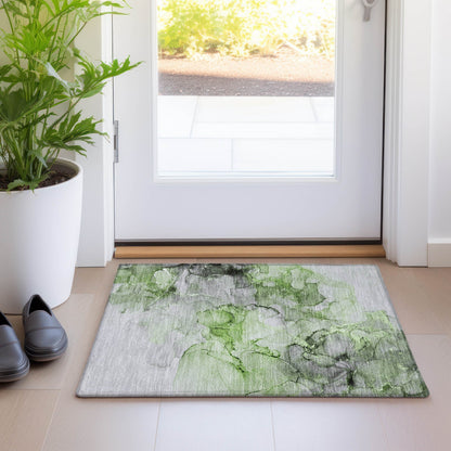 Tapis Chantille abstrait lavable en machine pour intérieur/extérieur