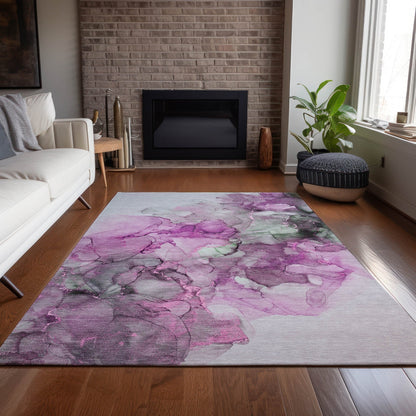 Tapis Chantille abstrait lavable en machine pour intérieur/extérieur