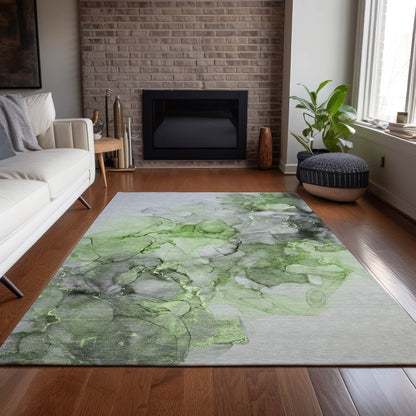 Tapis Chantille abstrait lavable en machine pour intérieur/extérieur