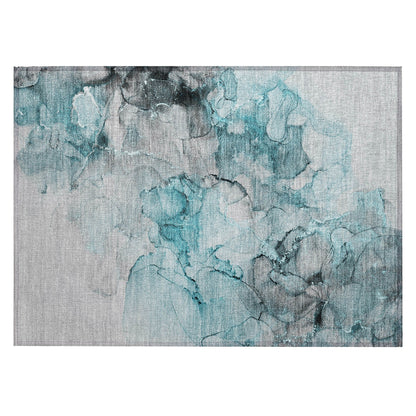 Tapis Chantille abstrait lavable en machine pour intérieur/extérieur