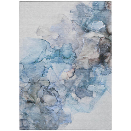 Tapis Chantille abstrait lavable en machine pour intérieur/extérieur