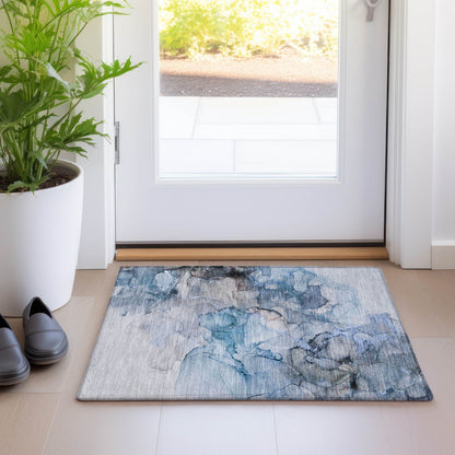 Tapis Chantille abstrait lavable en machine pour intérieur/extérieur