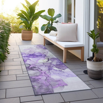 Tapis Chantille abstrait lavable en machine pour intérieur/extérieur