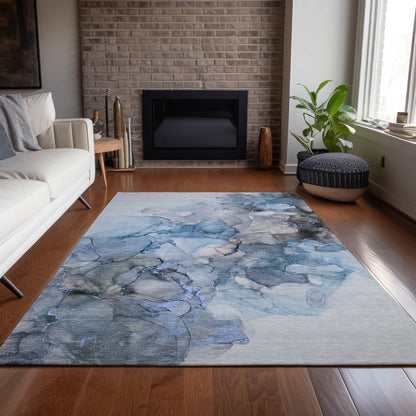 Tapis Chantille abstrait lavable en machine pour intérieur/extérieur