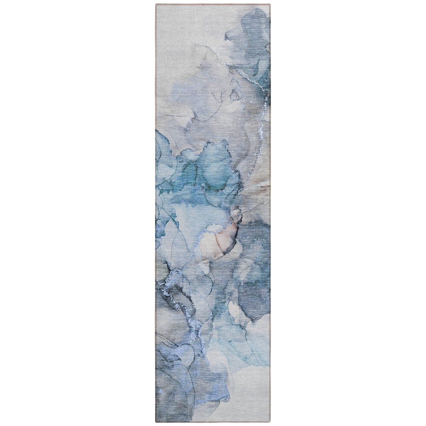 Tapis Chantille abstrait lavable en machine pour intérieur/extérieur