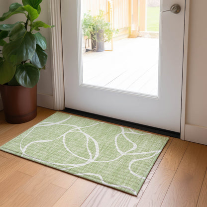 Tapis Chantille moderne abstrait lavable en machine pour intérieur/extérieur