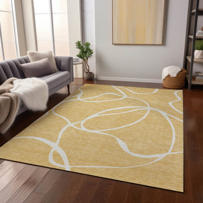 Tapis Chantille moderne abstrait lavable en machine pour intérieur/extérieur