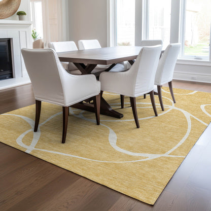 Tapis Chantille moderne abstrait lavable en machine pour intérieur/extérieur