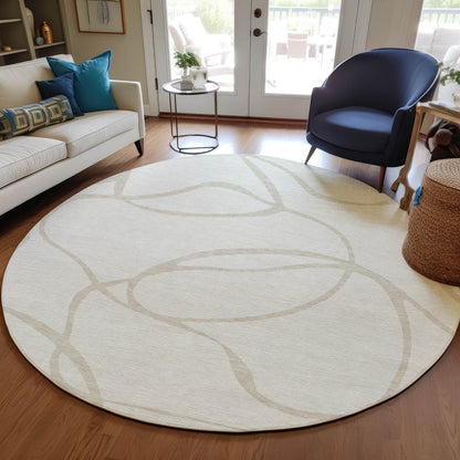 Tapis Chantille moderne abstrait lavable en machine pour intérieur/extérieur