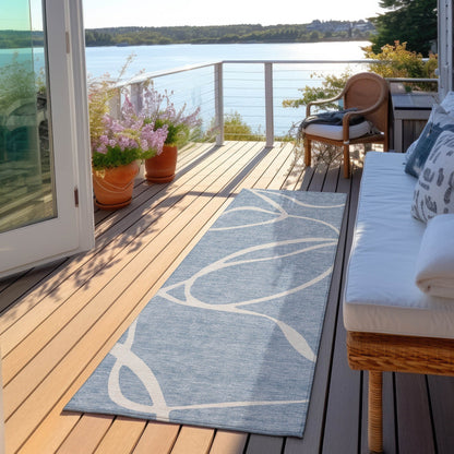 Tapis Chantille moderne abstrait lavable en machine pour intérieur/extérieur