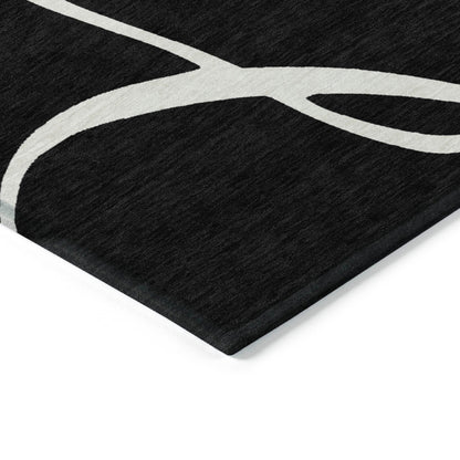 Tapis Chantille moderne abstrait lavable en machine pour intérieur/extérieur