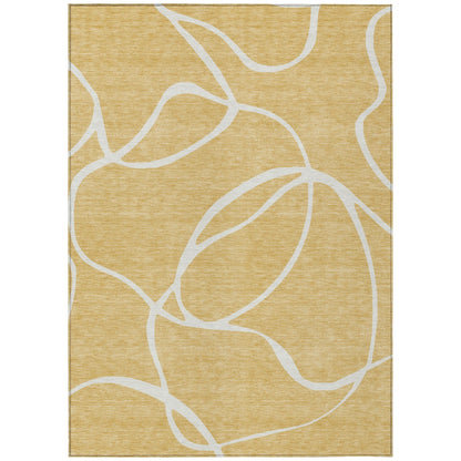 Tapis Chantille moderne abstrait lavable en machine pour intérieur/extérieur
