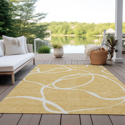 Tapis Chantille moderne abstrait lavable en machine pour intérieur/extérieur