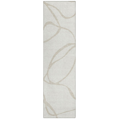 Tapis Chantille moderne abstrait lavable en machine pour intérieur/extérieur