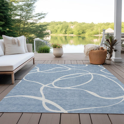 Tapis Chantille moderne abstrait lavable en machine pour intérieur/extérieur