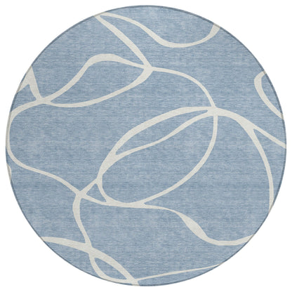 Tapis Chantille moderne abstrait lavable en machine pour intérieur/extérieur
