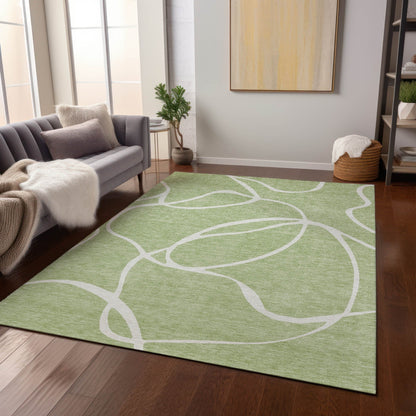 Tapis Chantille moderne abstrait lavable en machine pour intérieur/extérieur