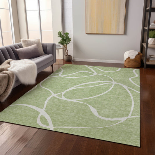 Tapis Chantille moderne abstrait lavable en machine pour intérieur/extérieur