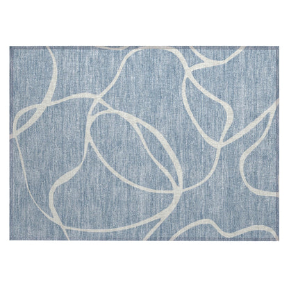 Tapis Chantille moderne abstrait lavable en machine pour intérieur/extérieur
